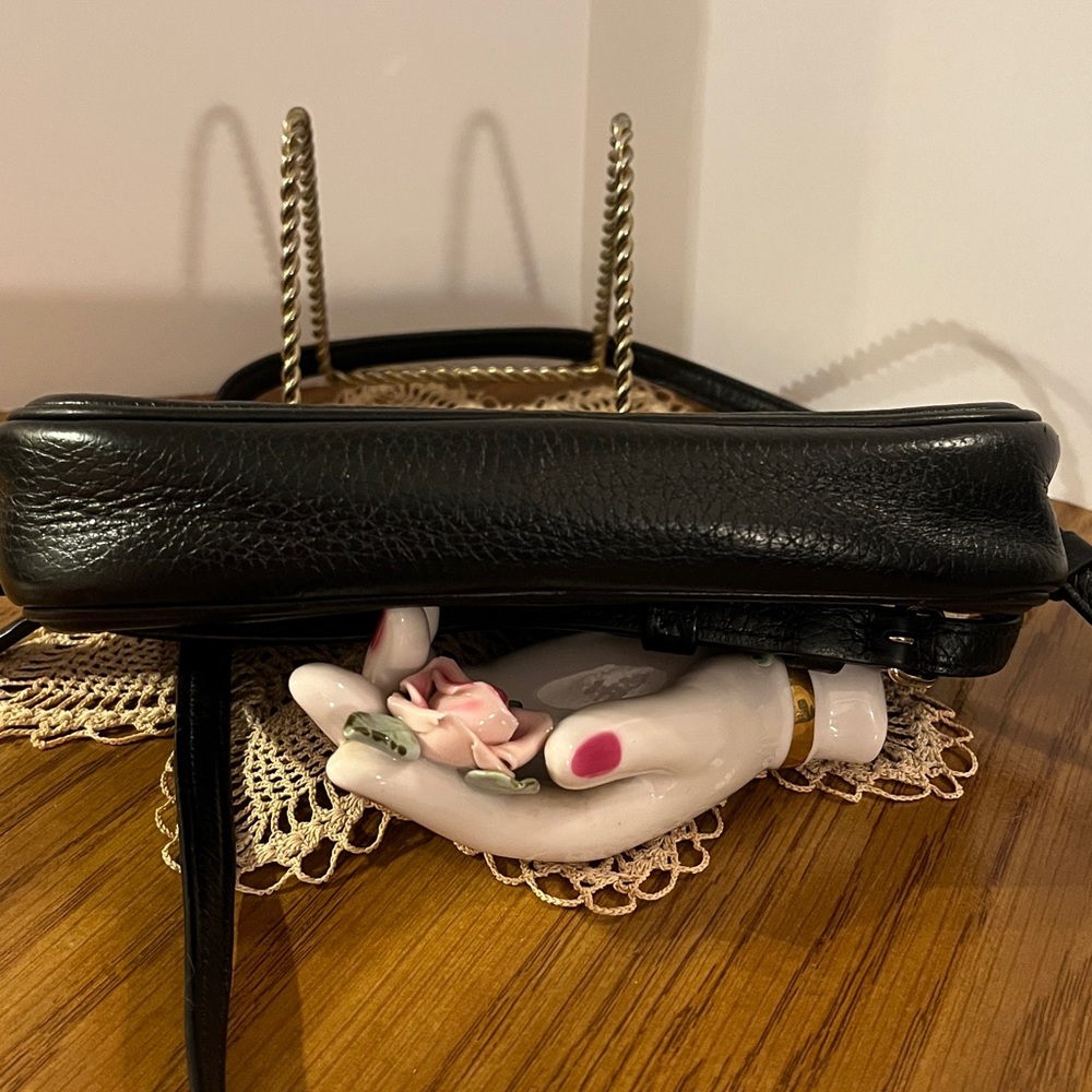 Coach Black Leather Studded Shoulder / Crossbody Bag - Picture 6 of 10